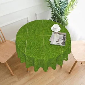 Green Grassland Round Premium Decorative Tablecloth Cover for Kitchen, Camping, Picnic 60 inch