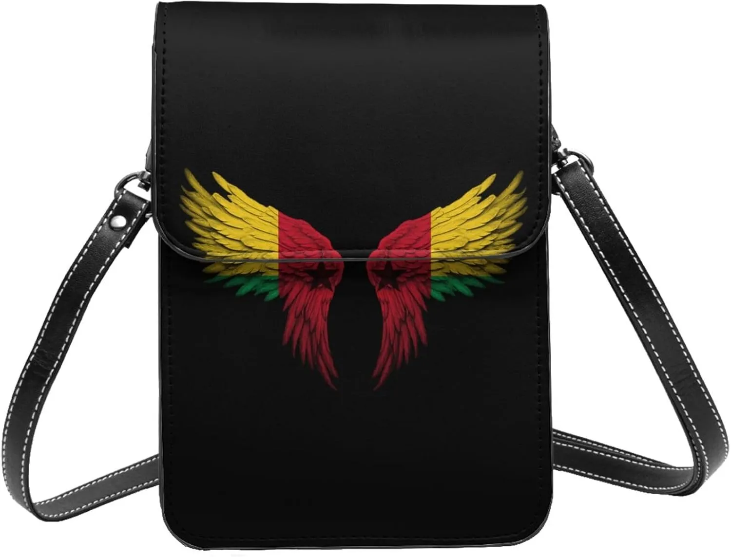 Guinea Bissau Flag Wings Small Crossbody Bag Is A Shoulder Bag Designed For Women And Girls Cell Phone Crossbody Wallet Purses With Card Slots Adjustable Strap