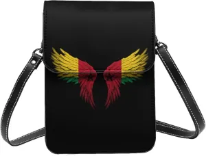 Guinea Bissau Flag Wings Small Crossbody Bag Is A Shoulder Bag Designed For Women And Girls Cell Phone Crossbody Wallet Purses With Card Slots Adjustable Strap