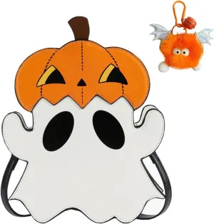 Halloween Purse Ghost Shape Clutch Chain Shoulder Bag Party Small Crossbody Bag Spooky Gothic Cute Purses with Pendent
