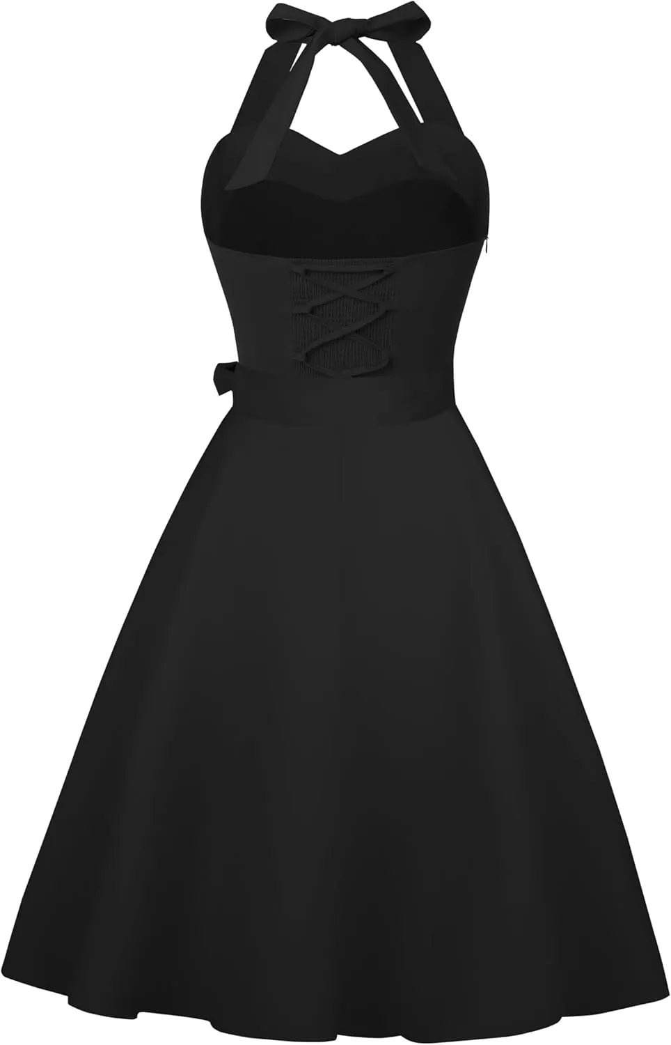 Hanpceirs Casual Sundress for Women Halter Retro Vintage Cocktail Dresses 2025 Summer Dress