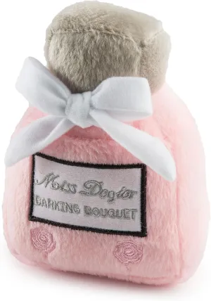 Haute Diggity Dog Miss Dogior Perfume, Plush Designer Dog Toys with Interactive Squeaker, Stimulating Pet Enrichment, Machine-Washable & Safe Materials for All Breeds, One Size