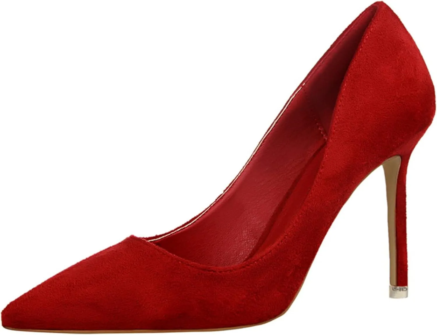 Hee grand Classic Pointed Toe Heels for Women Fashion Suede Stiletto Wedding Party Dress Shoes Office Pumps Lady High Heels