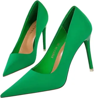 Hee grand Classic Pointed Toe Heels for Women Fashion Suede Stiletto Wedding Party Dress Shoes Office Pumps Lady High Heels