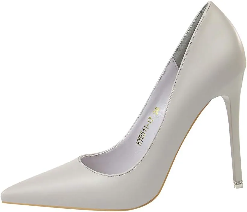 Hee grand Classic Pointed Toe Heels for Women Fashion Suede Stiletto Wedding Party Dress Shoes Office Pumps Lady High Heels