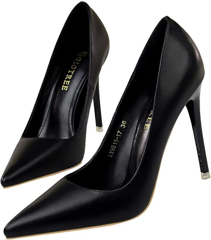 Hee grand Classic Pointed Toe Heels for Women Fashion Suede Stiletto Wedding Party Dress Shoes Office Pumps Lady High Heels