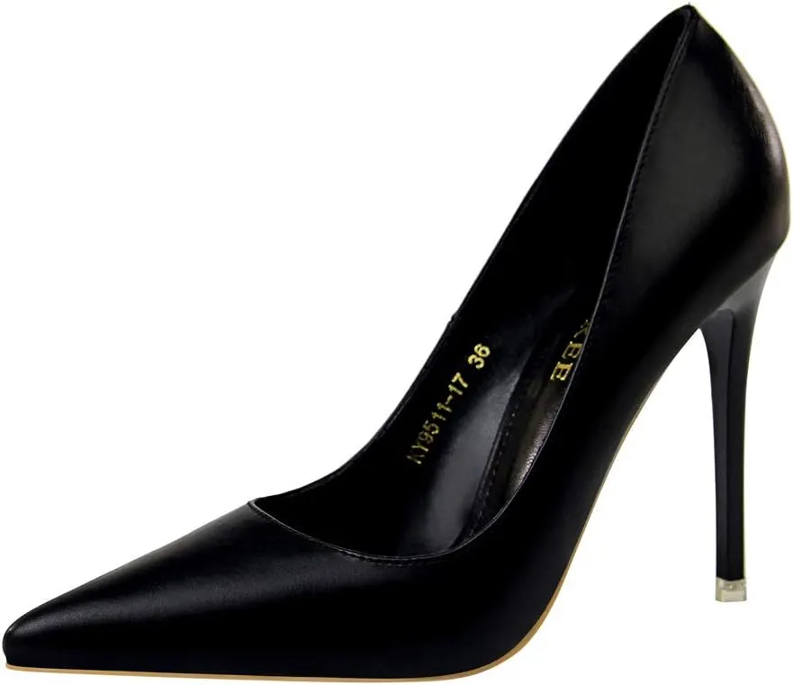 Hee grand Classic Pointed Toe Heels for Women Fashion Suede Stiletto Wedding Party Dress Shoes Office Pumps Lady High Heels