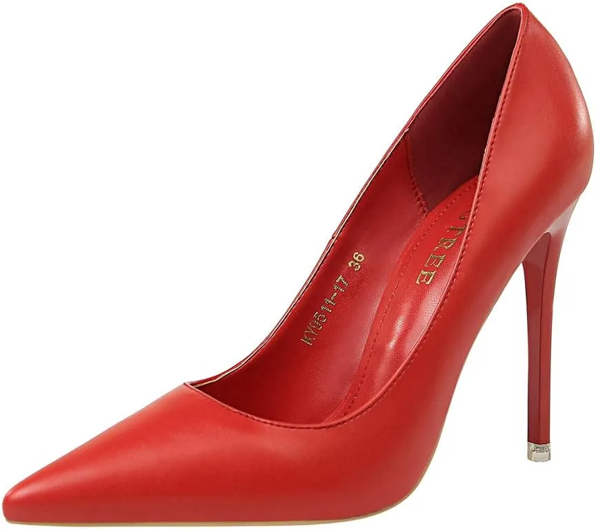 Hee grand Classic Pointed Toe Heels for Women Fashion Suede Stiletto Wedding Party Dress Shoes Office Pumps Lady High Heels