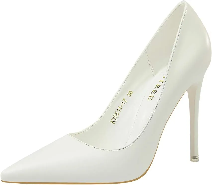 Hee grand Classic Pointed Toe Heels for Women Fashion Suede Stiletto Wedding Party Dress Shoes Office Pumps Lady High Heels
