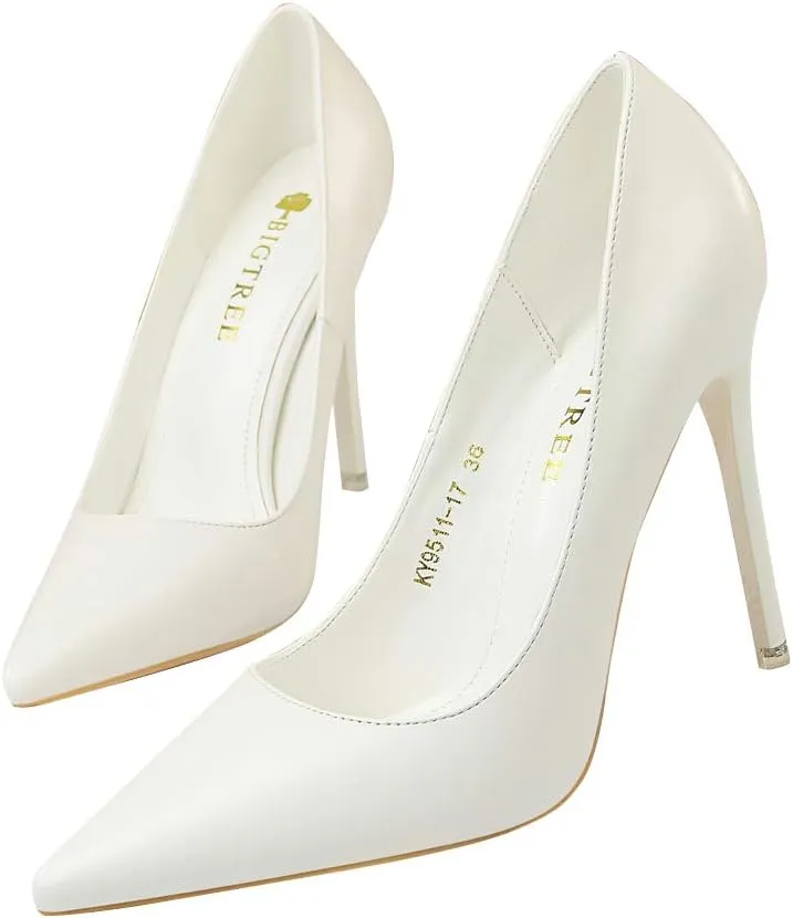 Hee grand Classic Pointed Toe Heels for Women Fashion Suede Stiletto Wedding Party Dress Shoes Office Pumps Lady High Heels