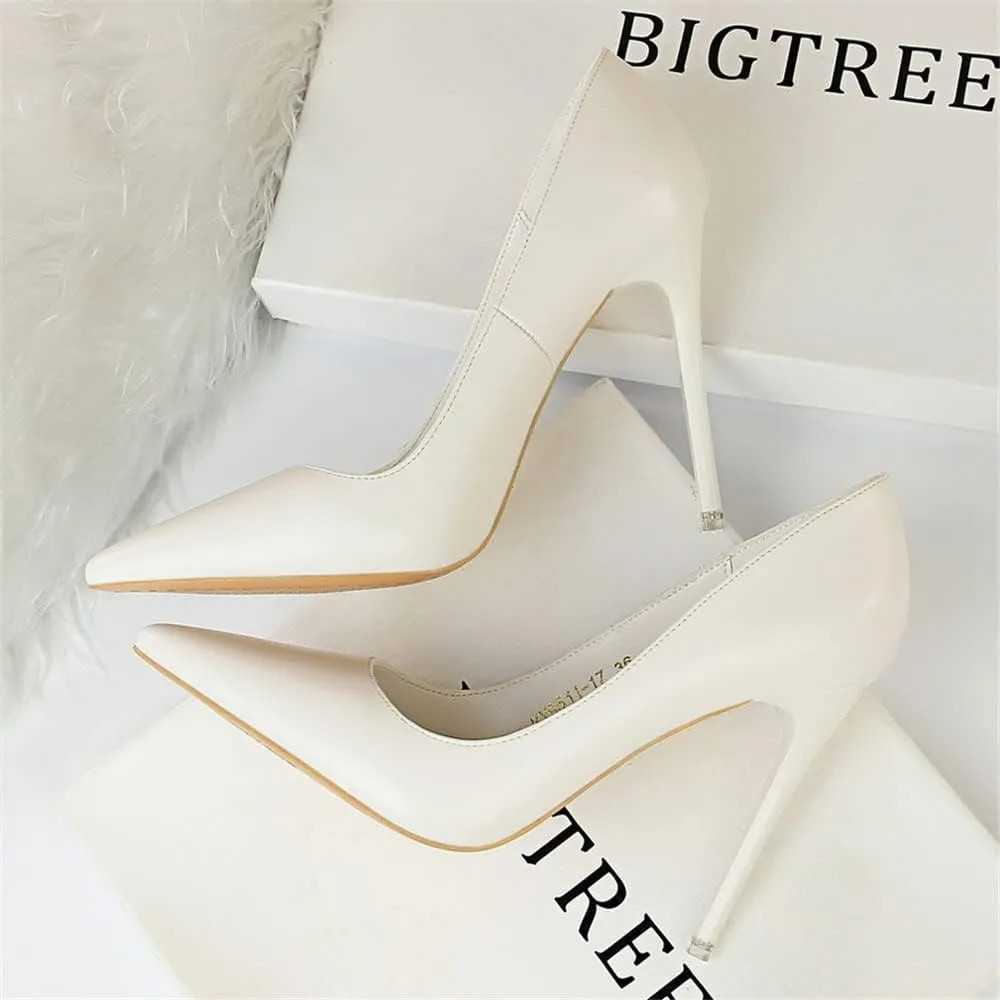 Hee grand Classic Pointed Toe Heels for Women Fashion Suede Stiletto Wedding Party Dress Shoes Office Pumps Lady High Heels
