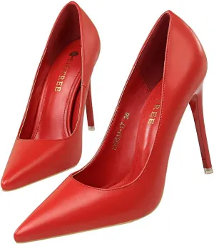 Hee grand Classic Pointed Toe Heels for Women Fashion Suede Stiletto Wedding Party Dress Shoes Office Pumps Lady High Heels