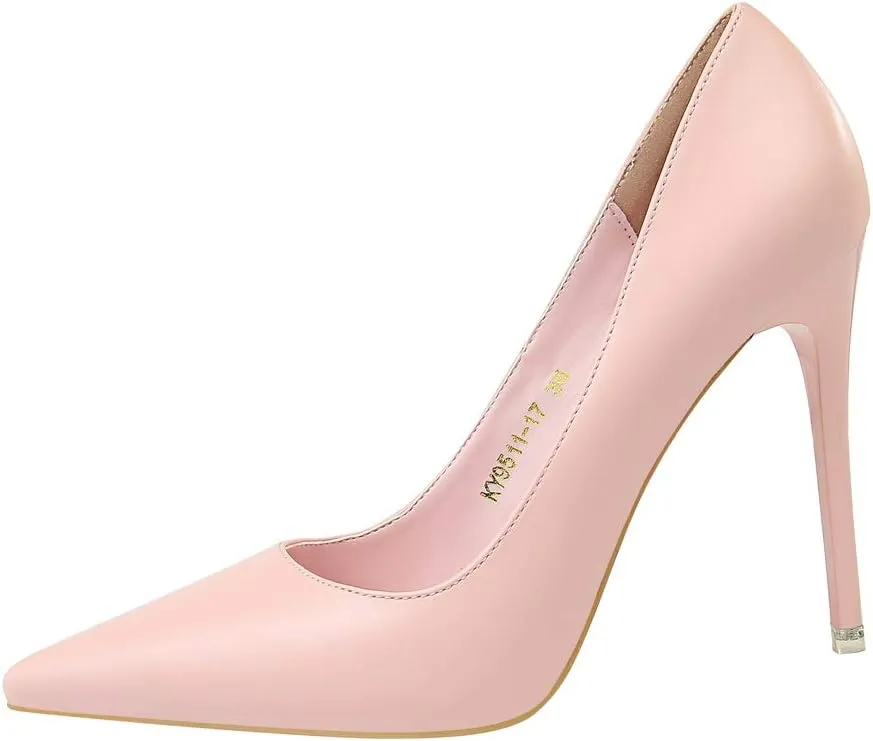Hee grand Classic Pointed Toe Heels for Women Fashion Suede Stiletto Wedding Party Dress Shoes Office Pumps Lady High Heels