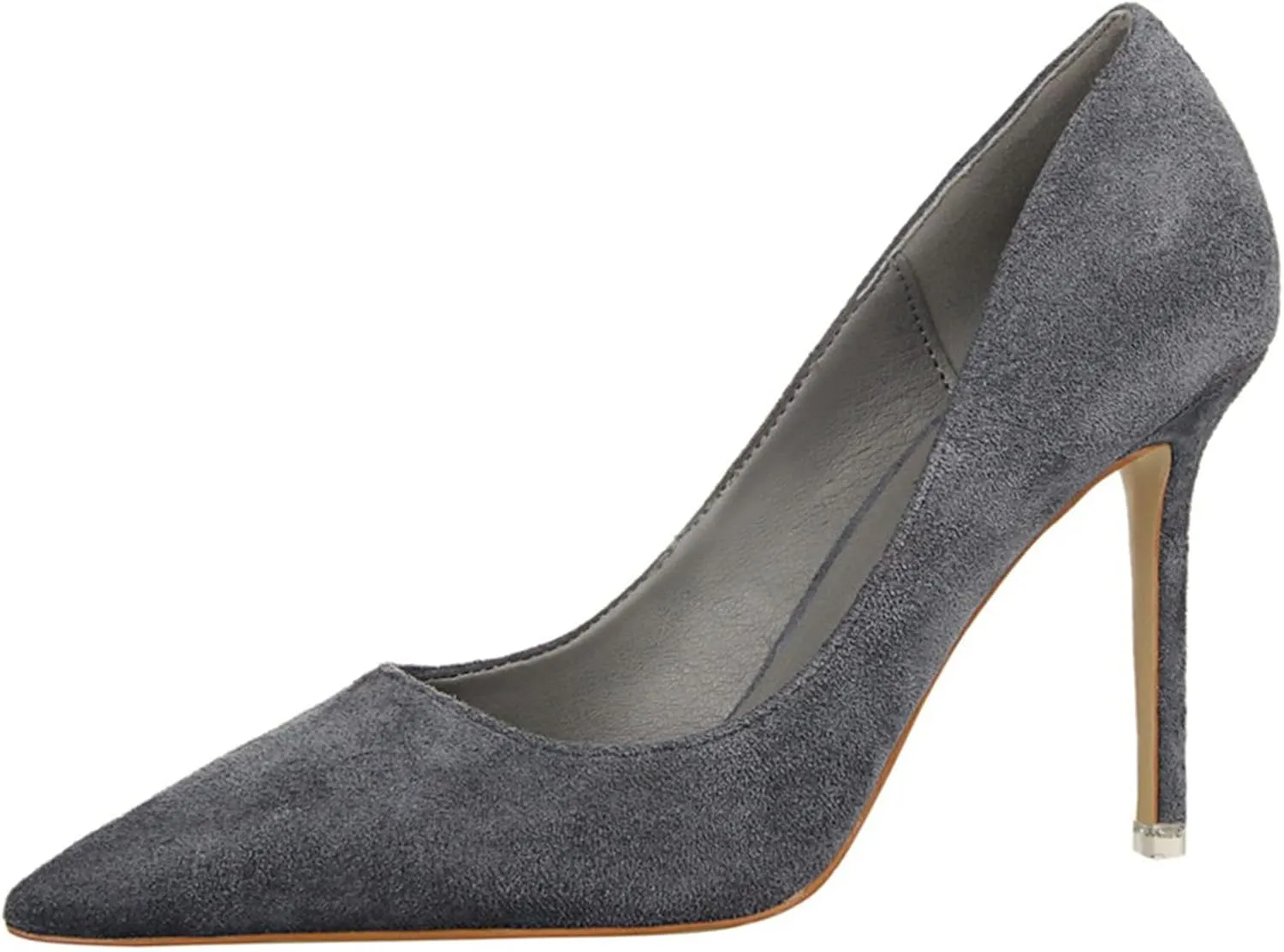 Hee grand Classic Pointed Toe Heels for Women Fashion Suede Stiletto Wedding Party Dress Shoes Office Pumps Lady High Heels