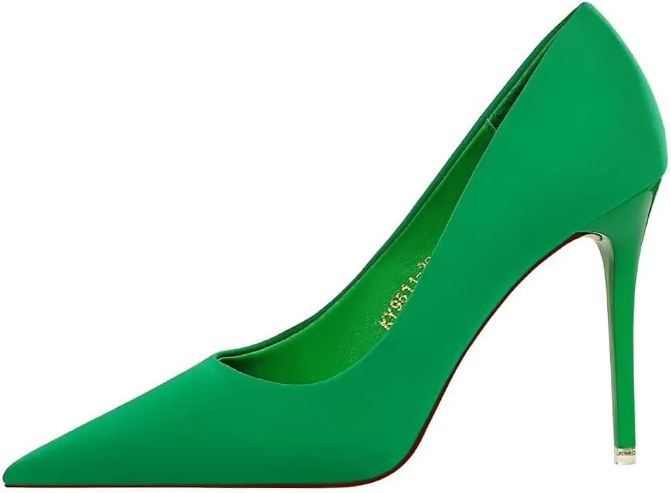Hee grand Classic Pointed Toe Heels for Women Fashion Suede Stiletto Wedding Party Dress Shoes Office Pumps Lady High Heels