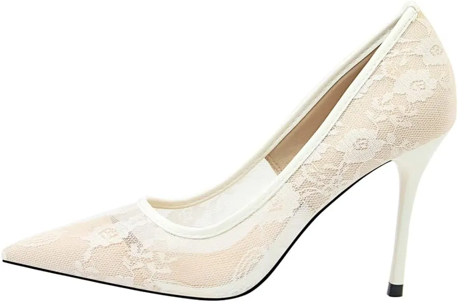 Hee grand Classic Pointed Toe Heels for Women Fashion Suede Stiletto Wedding Party Dress Shoes Office Pumps Lady High Heels
