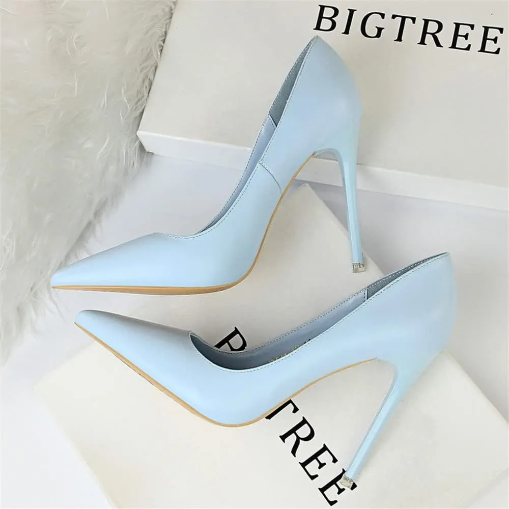 Hee grand Classic Pointed Toe Heels for Women Fashion Suede Stiletto Wedding Party Dress Shoes Office Pumps Lady High Heels