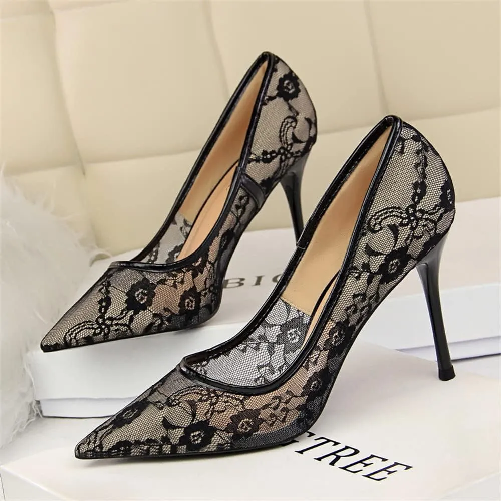 Hee grand Classic Pointed Toe Heels for Women Fashion Suede Stiletto Wedding Party Dress Shoes Office Pumps Lady High Heels