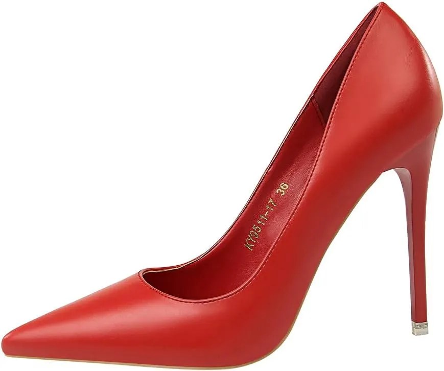 Hee grand Classic Pointed Toe Heels for Women Fashion Suede Stiletto Wedding Party Dress Shoes Office Pumps Lady High Heels