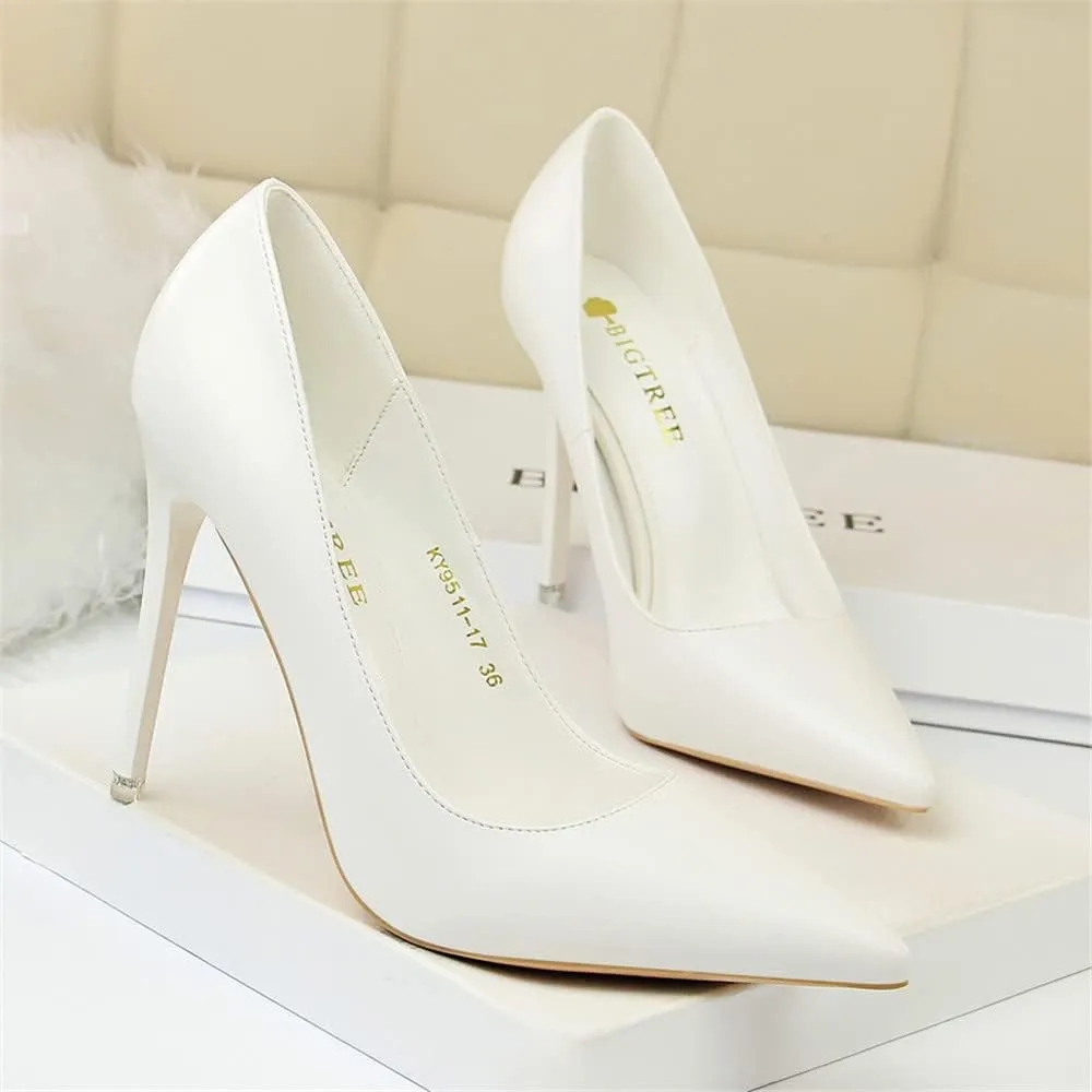 Hee grand Classic Pointed Toe Heels for Women Fashion Suede Stiletto Wedding Party Dress Shoes Office Pumps Lady High Heels