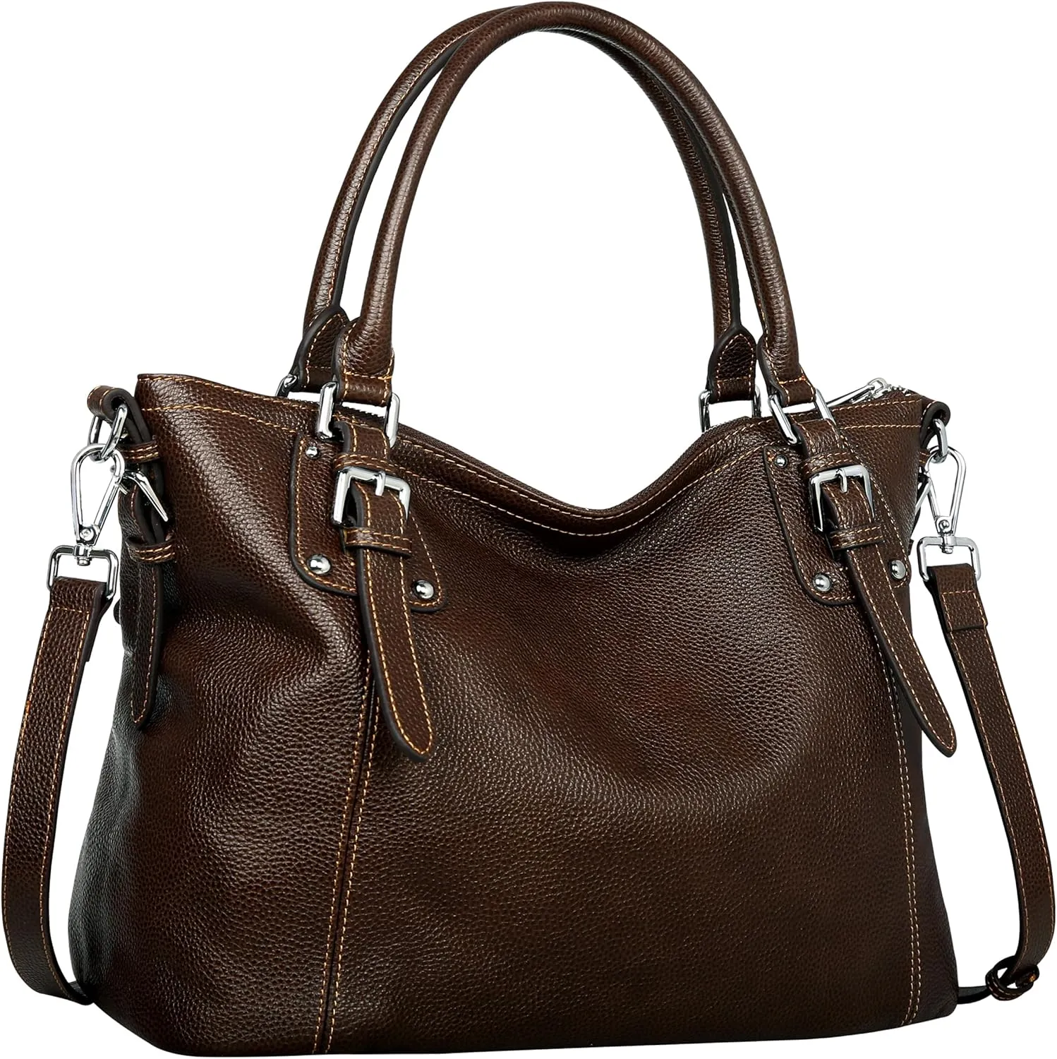 HESHE Genuine Leather Purses and Handbags for Women Tote Shoulder Bag Satchel Purse Top Handle Bags Hobo Crossbody Purse