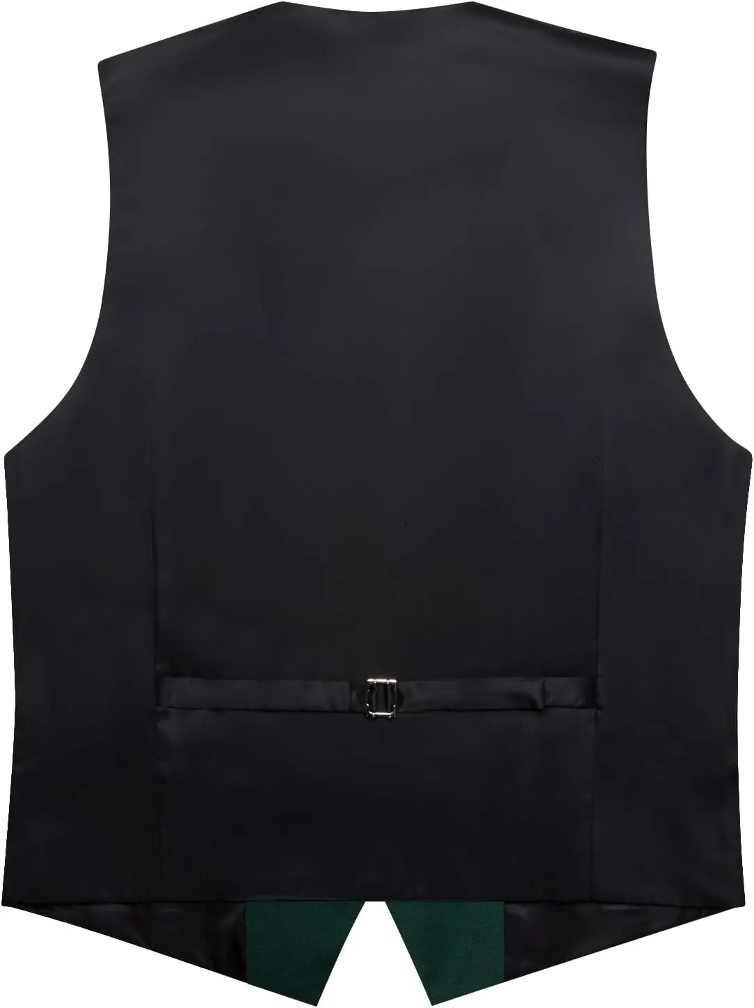 Hi-Tie Mens Plaid Solid V-Neck Suit Vest Slim Fit Waistcoat 3 Pockets Formal Casual Tuxedo for Wedding or Business