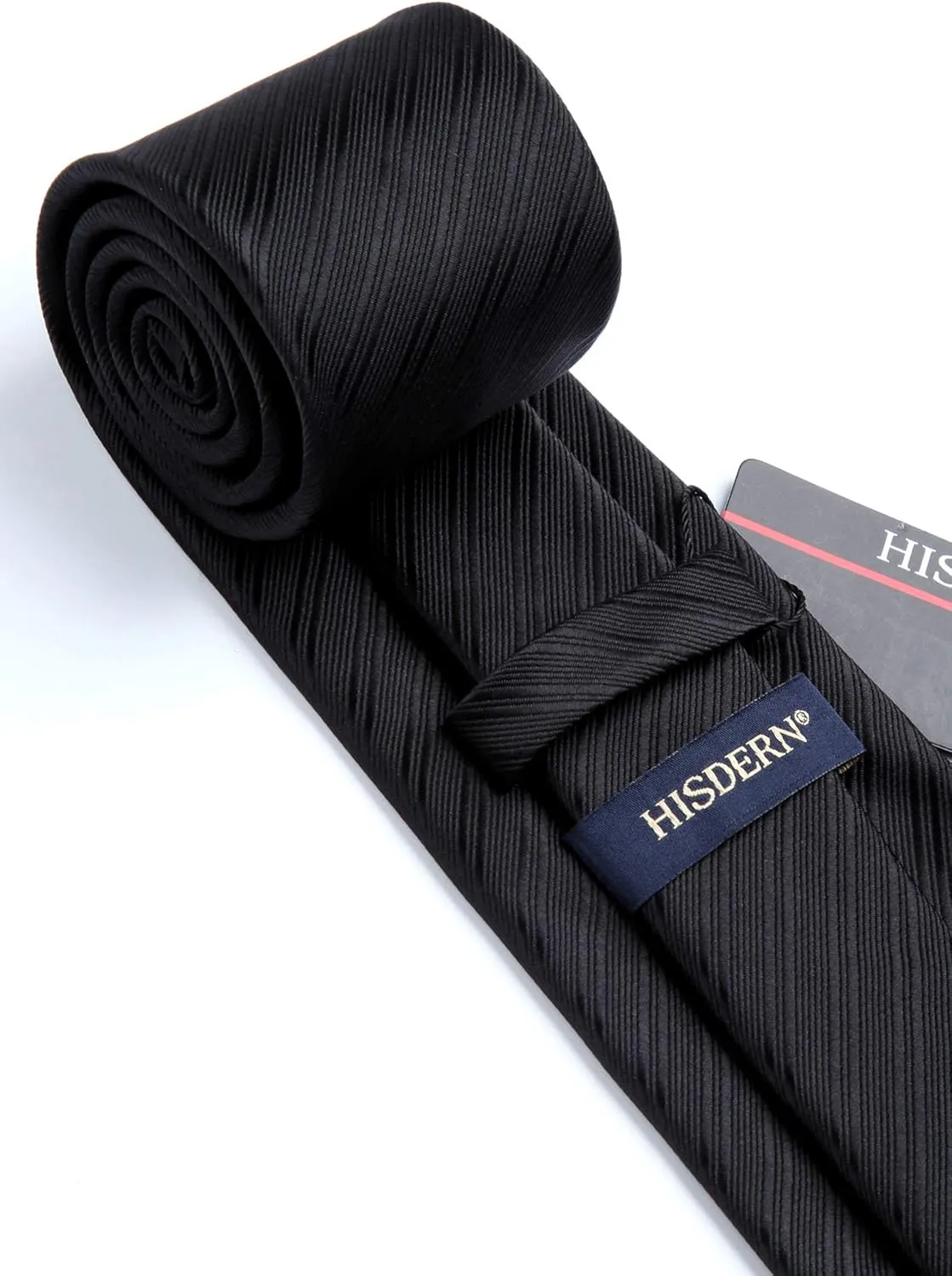 HISDERN Mens Ties Striped Ties for Men Formal Tie and Pocket Square Set Necktie for Wedding Business Graduation