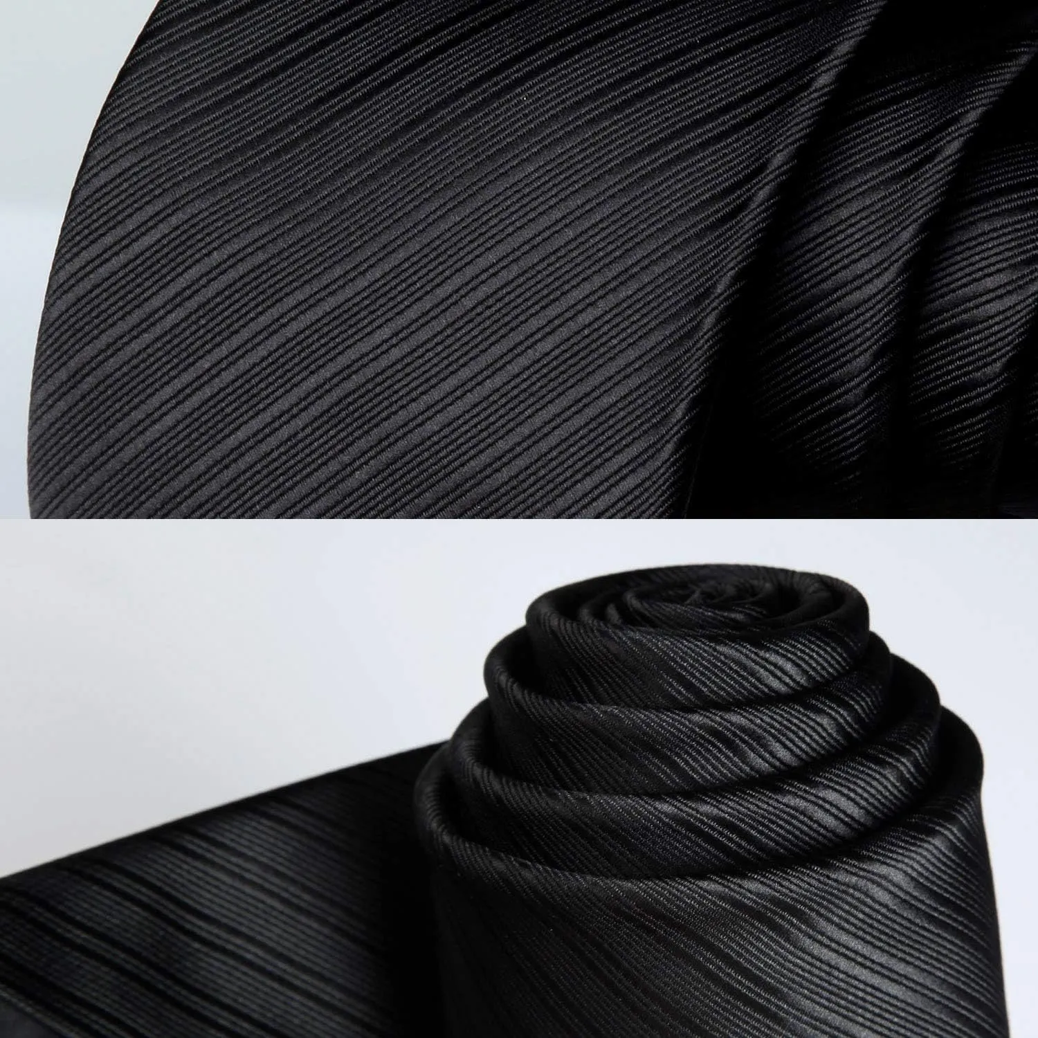 HISDERN Mens Ties Striped Ties for Men Formal Tie and Pocket Square Set Necktie for Wedding Business Graduation