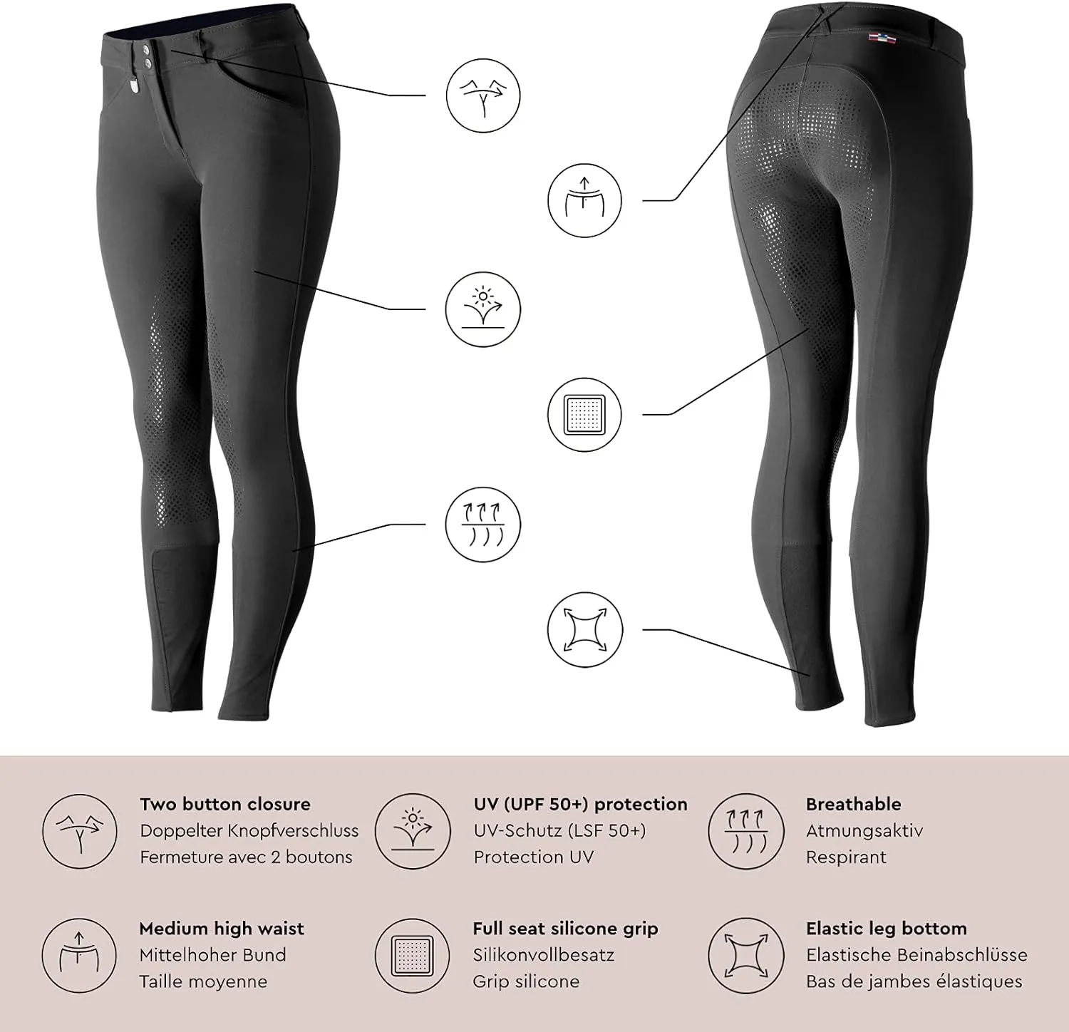 Horze Grand Prix Kids Silicone Full Seat Breeches