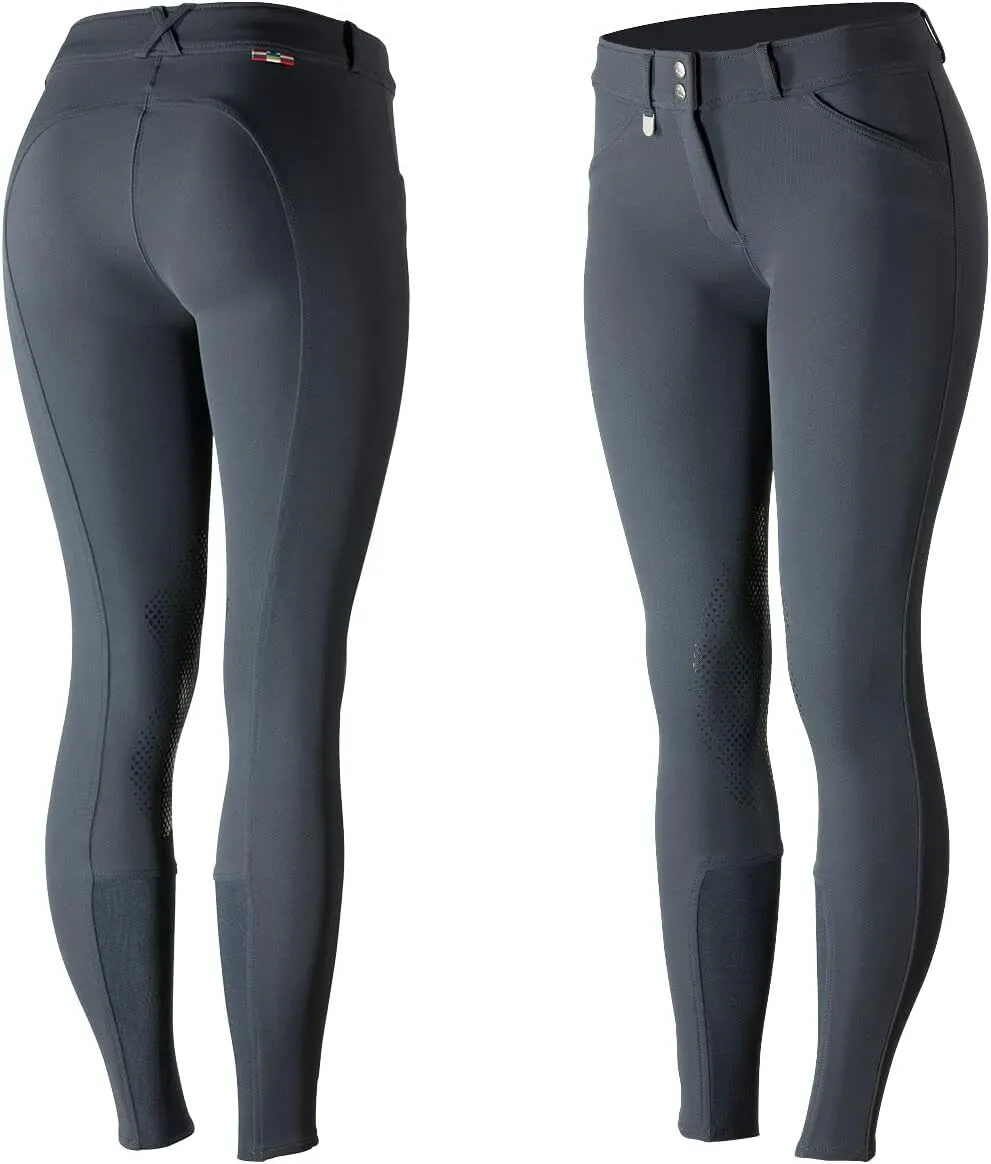 HORZE Grand Prix Womens Classic Silicone Knee Patch Equestrian Riding Breeches