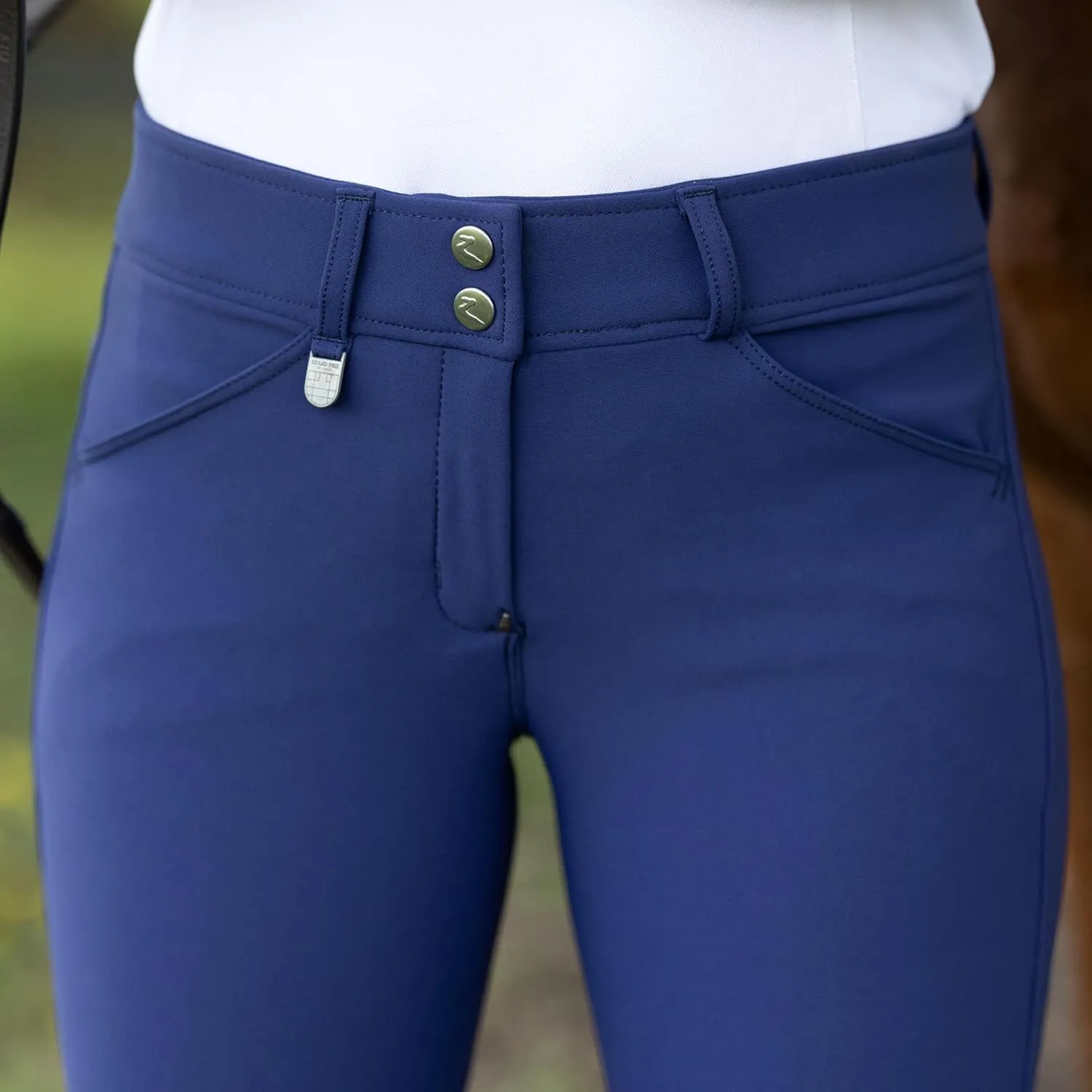 HORZE Grand Prix Womens Classic Silicone Knee Patch Equestrian Riding Breeches