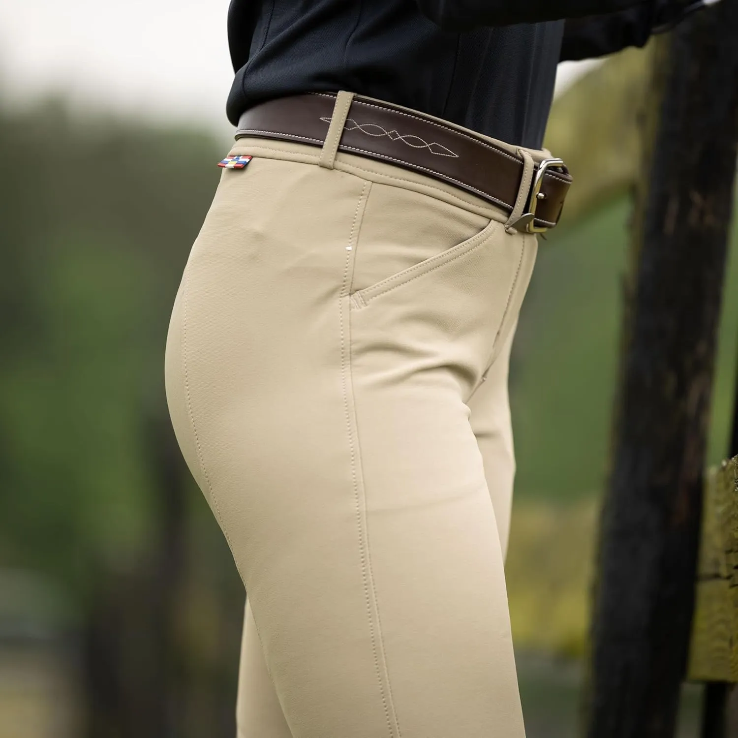 HORZE Grand Prix Womens Classic Silicone Knee Patch Equestrian Riding Breeches