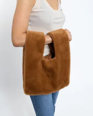 House of Harlow Brown Faux Fur Purse