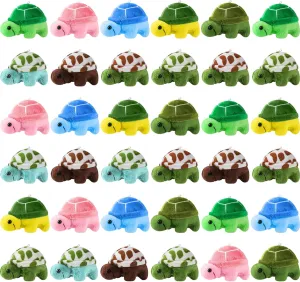 Hungdao 36 Pcs Mini Turtle Stuffed Toy Bulk Small Turtle Plush Toys Soft Cute Stuffed Animal Decorations Animal Sea Party Favor for Adults Ocean Themed Birthday Supplies, 2.7 x 3.7 Inch