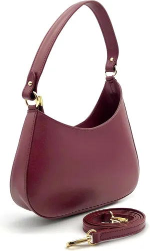 Italian Leather Handbags for Women, Women’s Shoulder Bag Tote Purse with Crossbody Strap,Handmade Genuine Leather