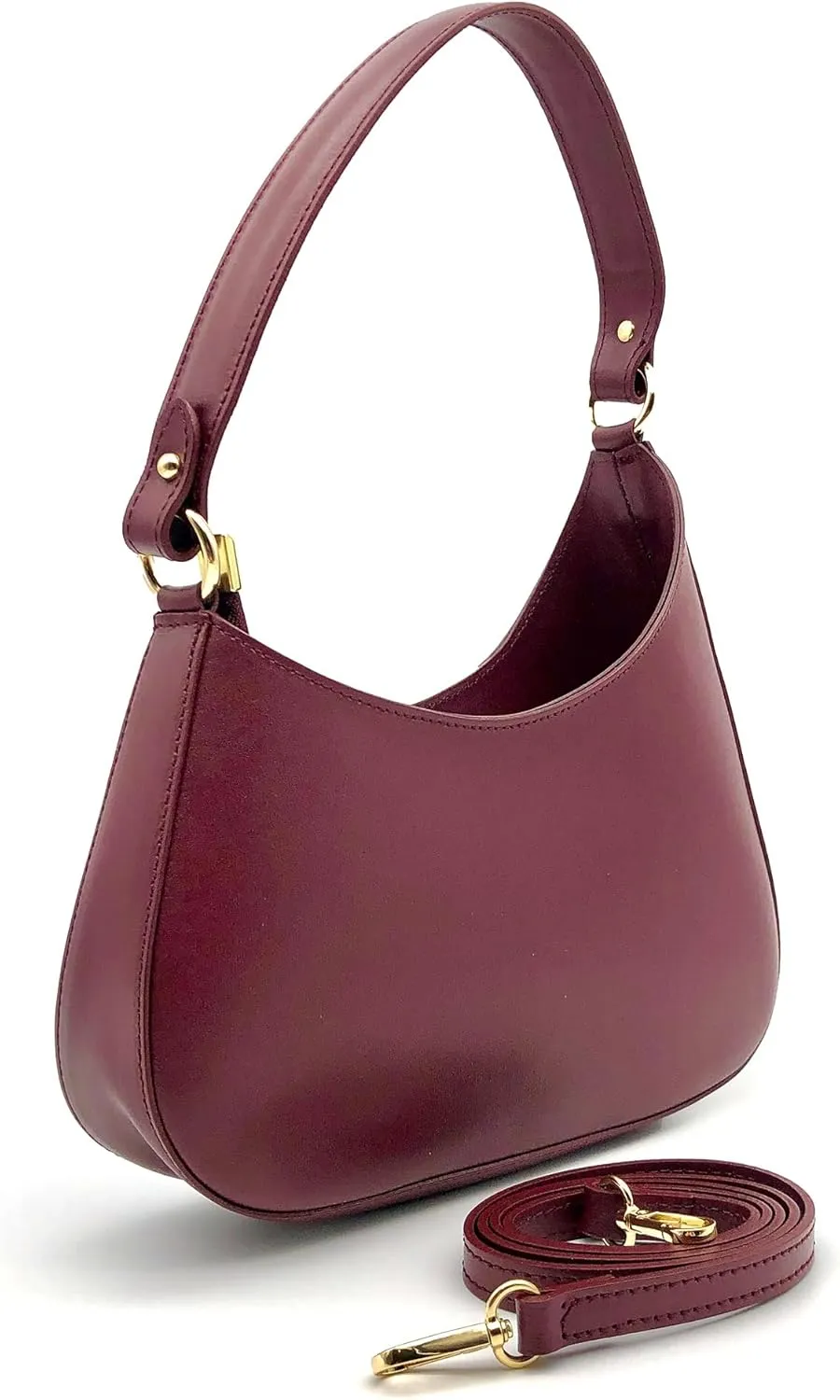 Italian Leather Handbags for Women, Women’s Shoulder Bag Tote Purse with Crossbody Strap,Handmade Genuine Leather