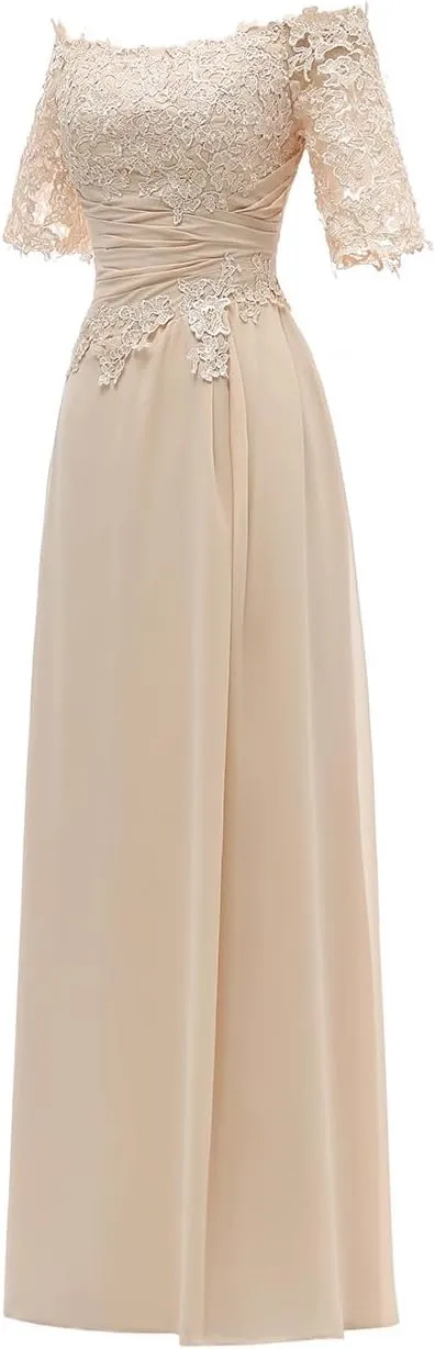 JAEDEN Mother of The Bride Dresses Lace - Chiffon Long Mother of The Groom Dress