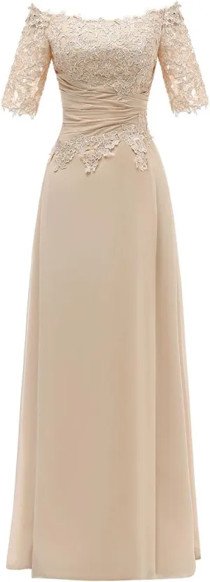 JAEDEN Mother of The Bride Dresses Lace - Chiffon Long Mother of The Groom Dress