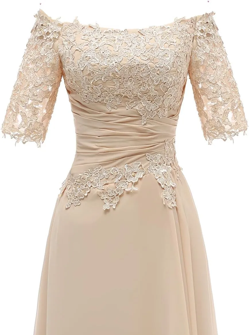 JAEDEN Mother of The Bride Dresses Lace - Chiffon Long Mother of The Groom Dress