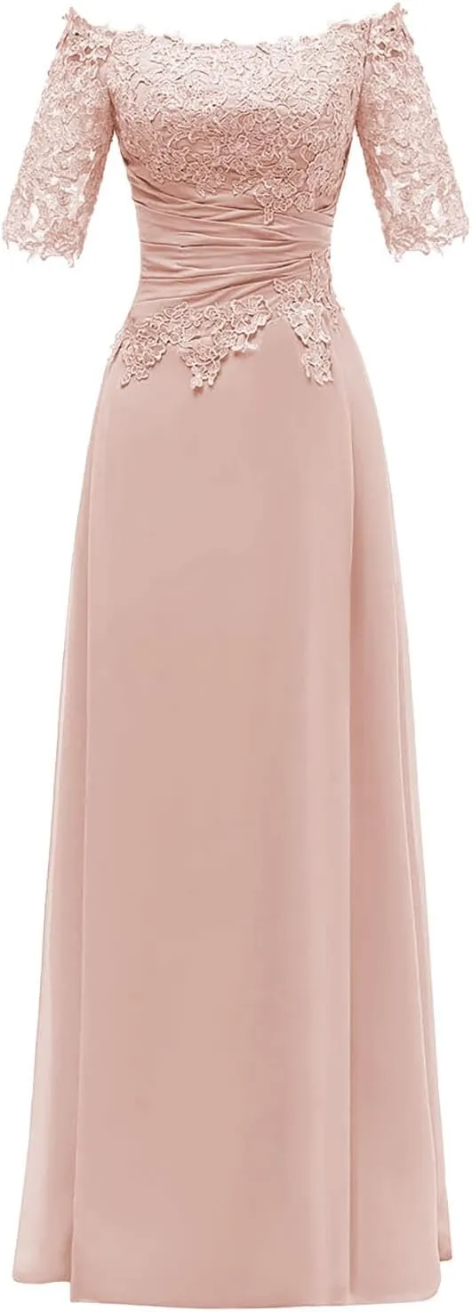 JAEDEN Mother of The Bride Dresses Lace - Chiffon Long Mother of The Groom Dress