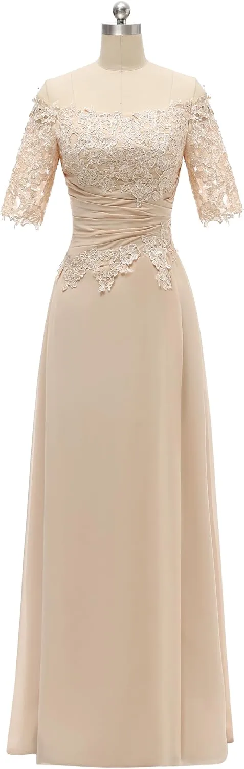 JAEDEN Mother of The Bride Dresses Lace - Chiffon Long Mother of The Groom Dress