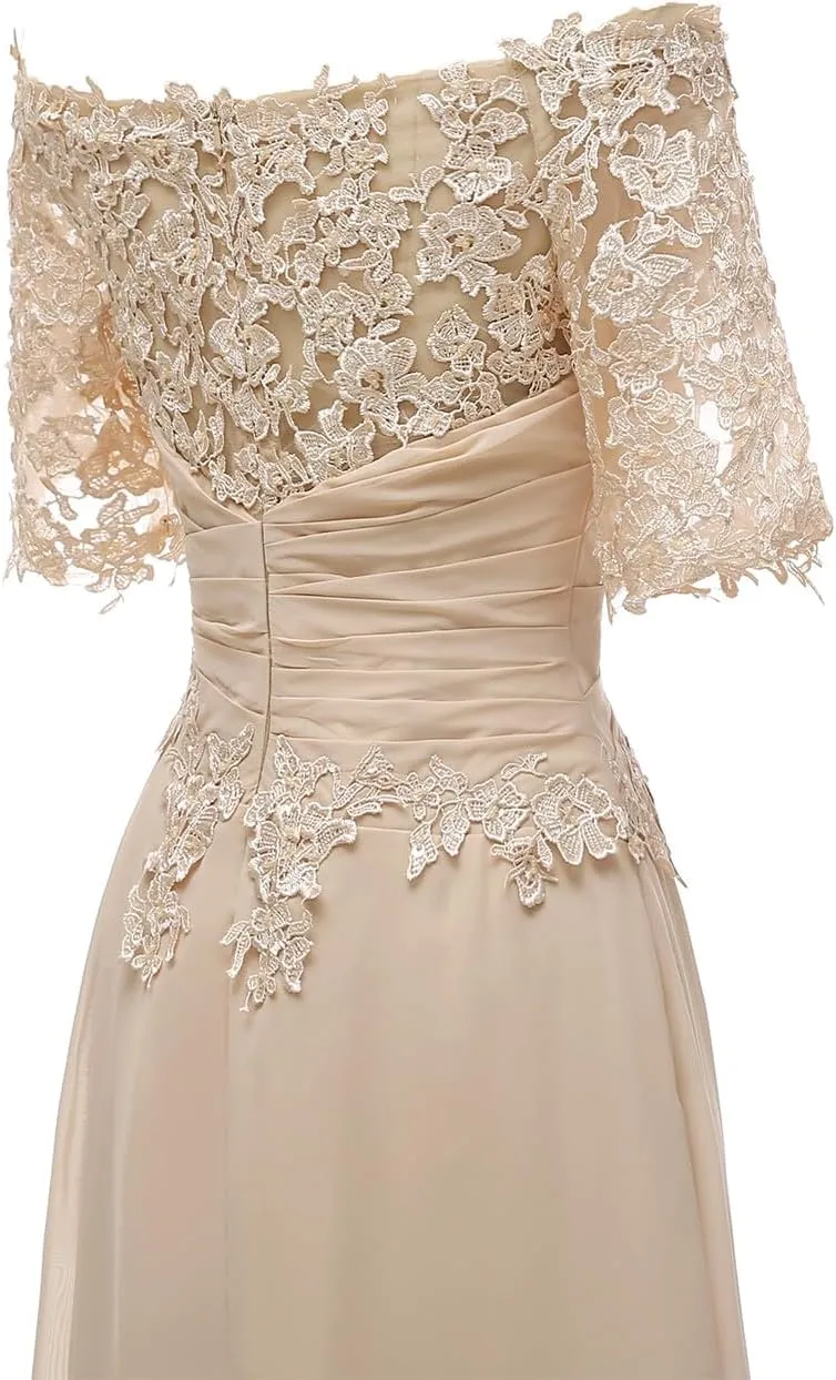 JAEDEN Mother of The Bride Dresses Lace - Chiffon Long Mother of The Groom Dress