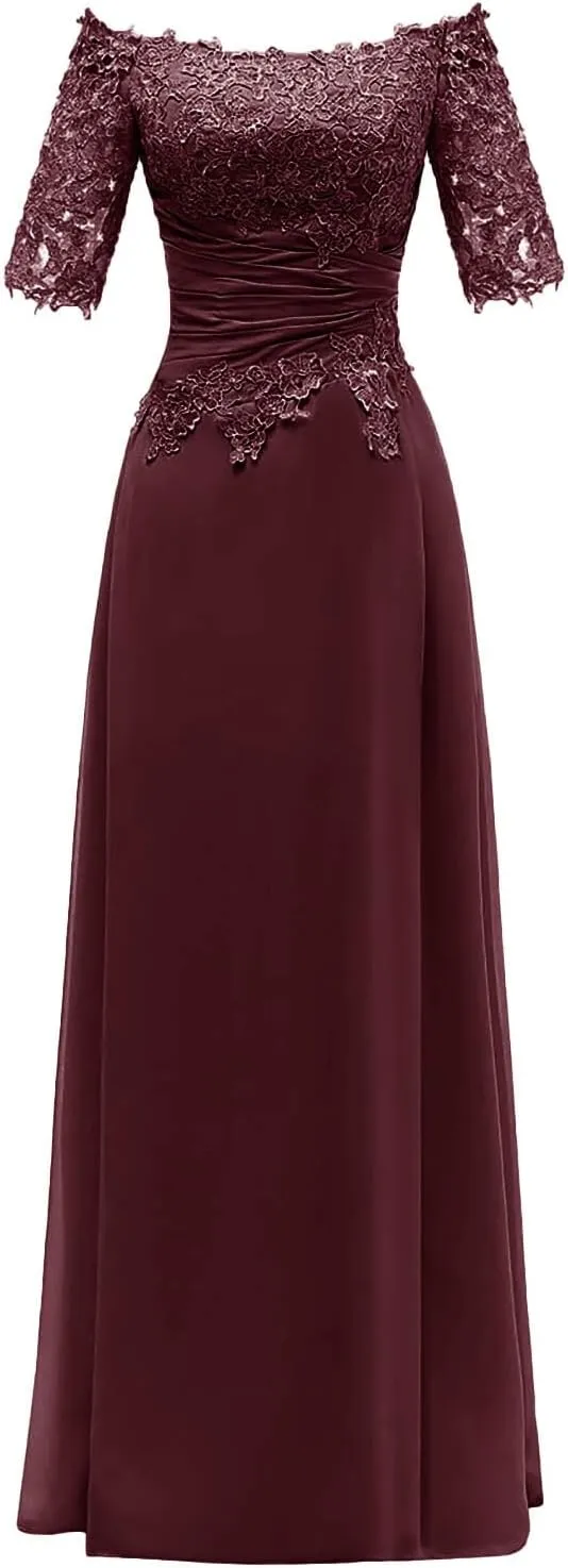 JAEDEN Mother of The Bride Dresses Lace - Chiffon Long Mother of The Groom Dress