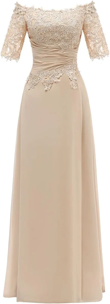 JAEDEN Mother of The Bride Dresses Lace - Chiffon Long Mother of The Groom Dress