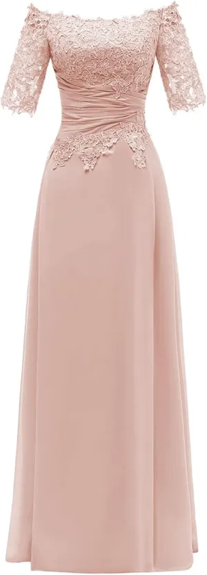 JAEDEN Mother of The Bride Dresses Lace - Chiffon Long Mother of The Groom Dress