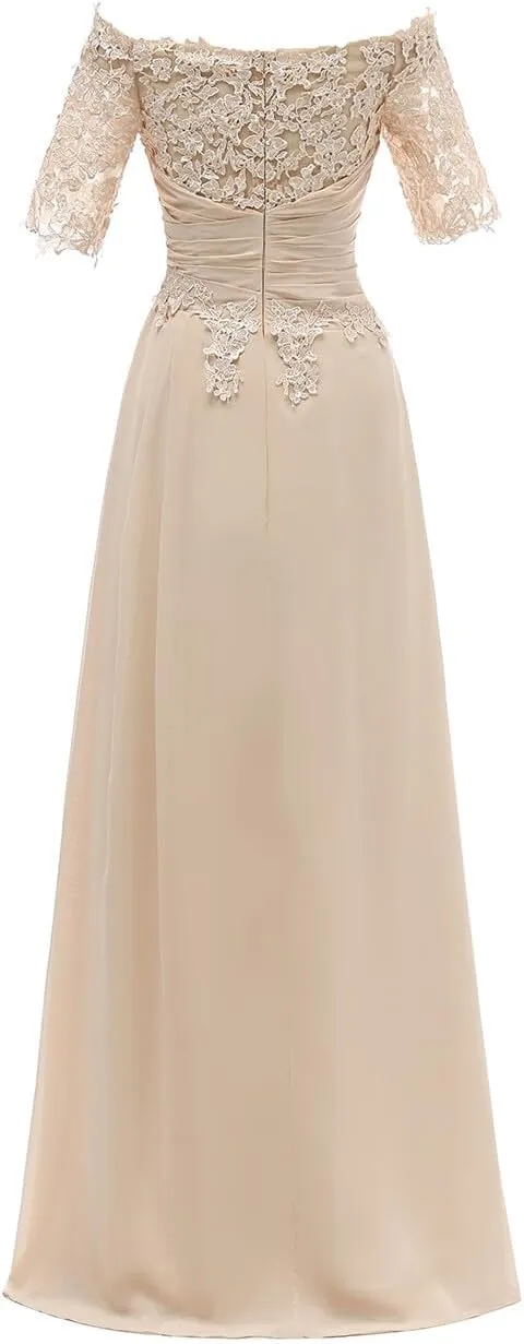 JAEDEN Mother of The Bride Dresses Lace - Chiffon Long Mother of The Groom Dress