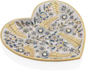 Jay Strongwater Aria Floral Heart (Jewelry, Love, anniversary, engagement, wedding) Trinket Tray