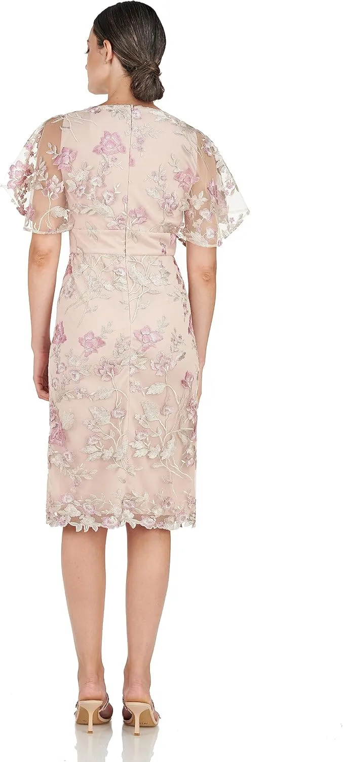 JS Collections Women's Blake Scalloped Cocktail Dress
