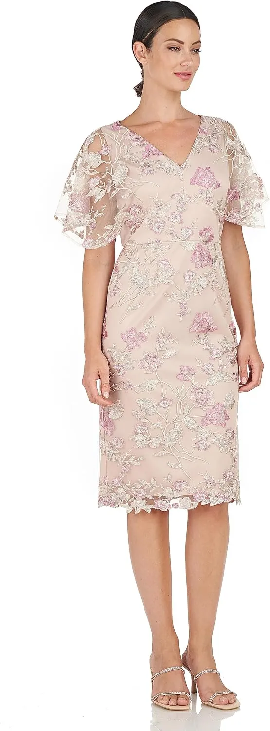 JS Collections Women's Blake Scalloped Cocktail Dress