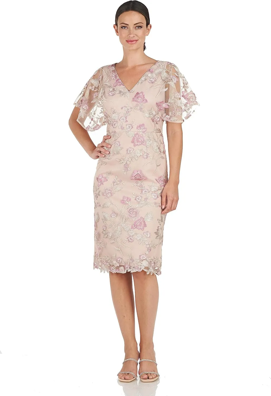 JS Collections Women's Blake Scalloped Cocktail Dress